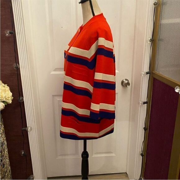 NWT Gucci Red and Blue Striped Cardigan oversized Sweater, XS - Picture 7 of 13